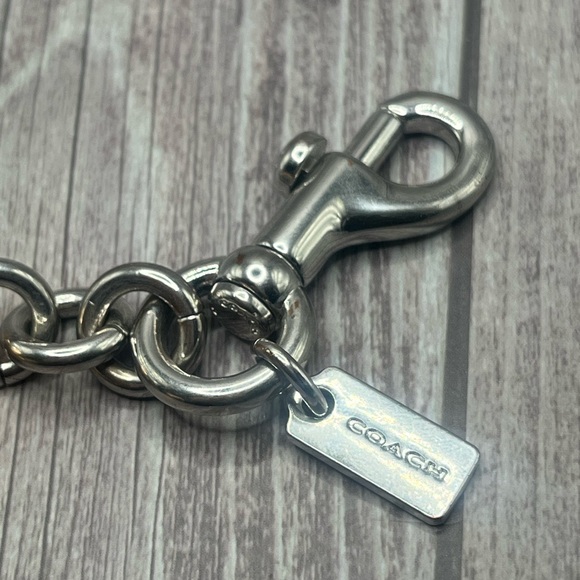 SOLD❤️ 🧸NEW COACH 3D Teddy Bear Bag Charm Key Chain Rose Gold Silver w/ Dust Bag - Picture 8 of 13